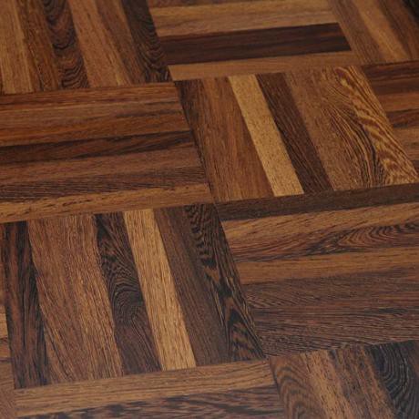 Parquet Industriel mosaique coupe de pierre en Wenge - 10 mm - Brut